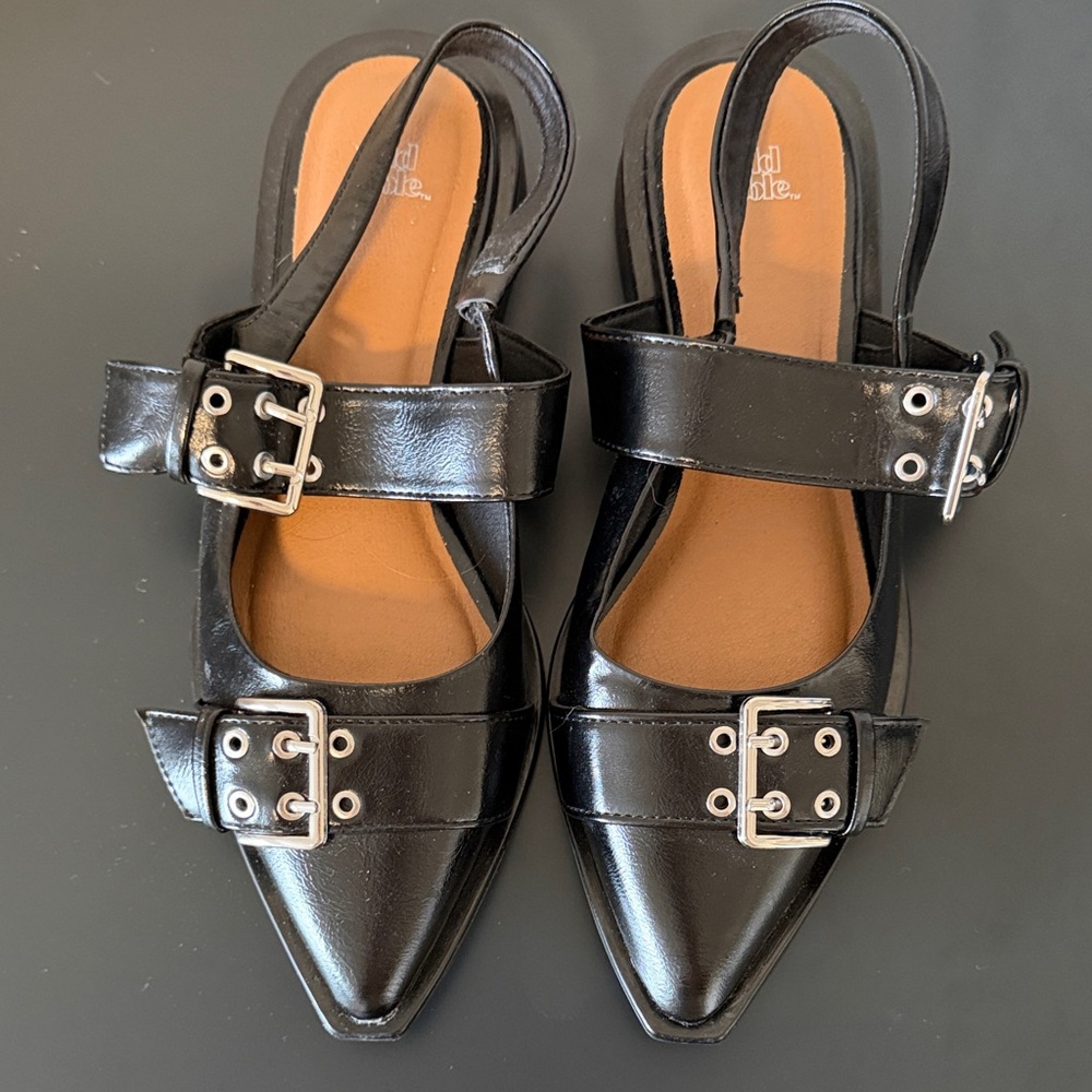 Wild Fable Black Slingback Flats